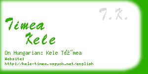 timea kele business card